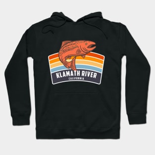 Klamath River California Salmon Fishing Graphic Hoodie